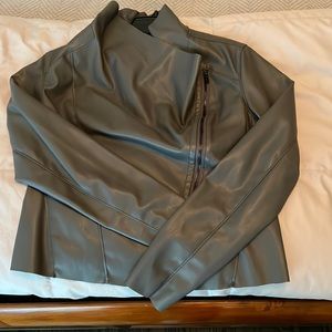 Lightweight vegan leather jacket - M